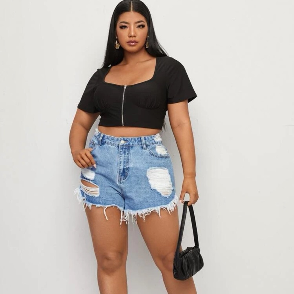 High waisted Denim Shorts